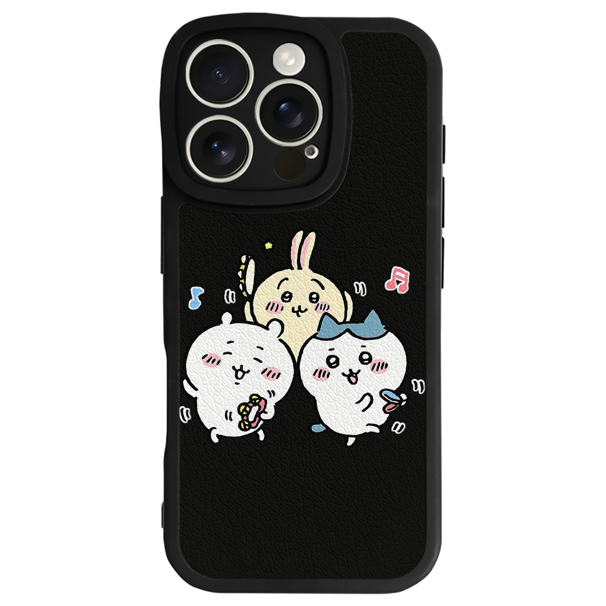 （画像用） ちいかわ ハチワレ Chii-kawa hachiware 【iPhone 16シリーズ対応】シリコンスマホケース（レザー調） 材質：シリコン
